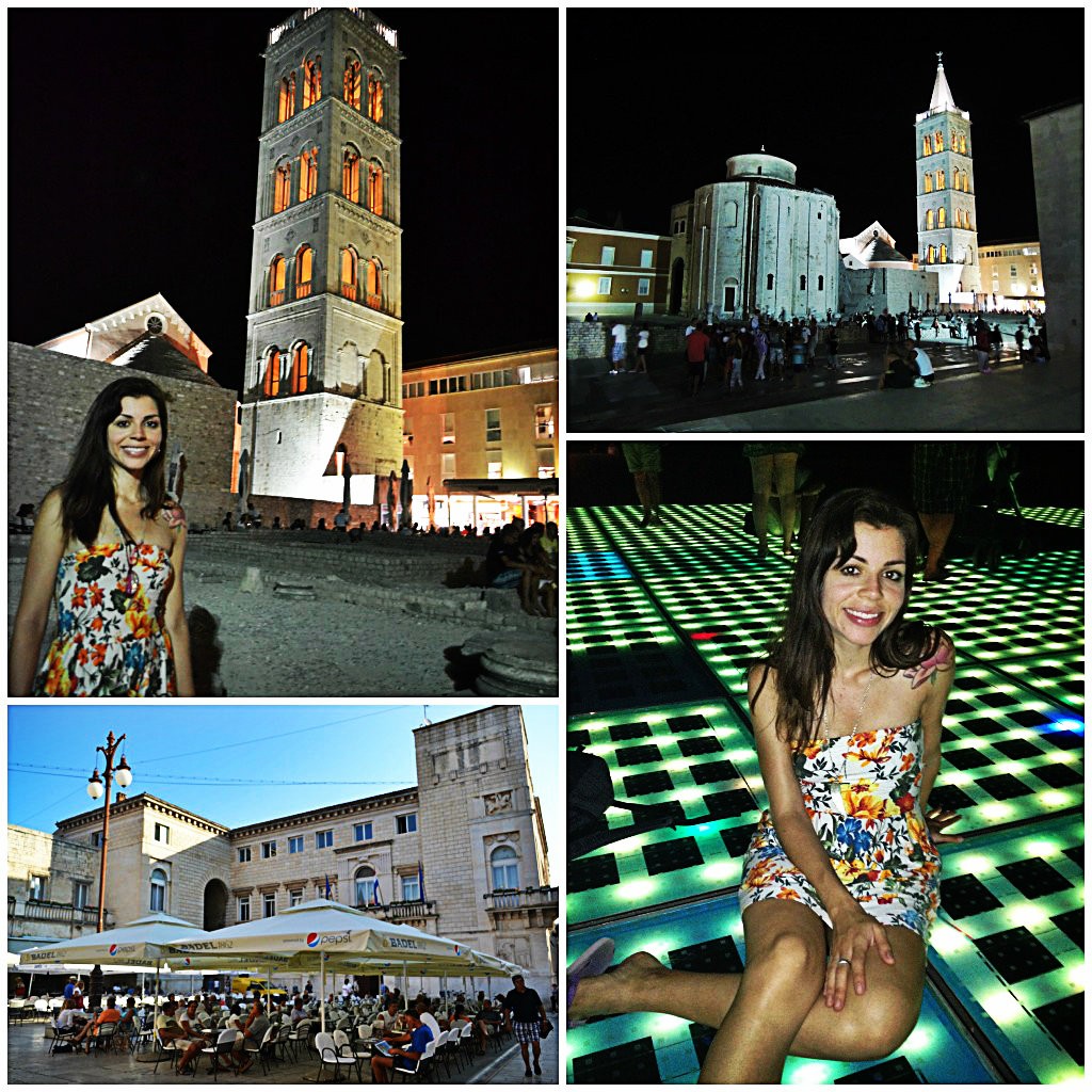 cidade de zadar na croácia com ilhas e orgao gigante tocado pelas ondas do mar