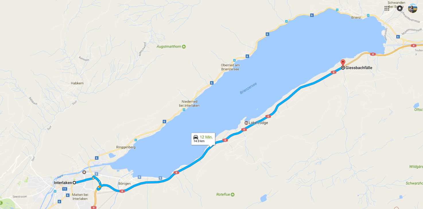 mapa brienz interlaken