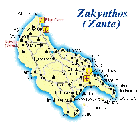 mapa zakynthos