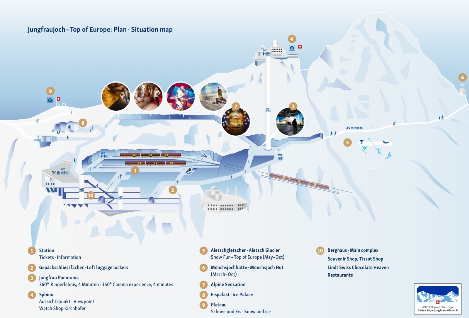 mapa jungfraujoch