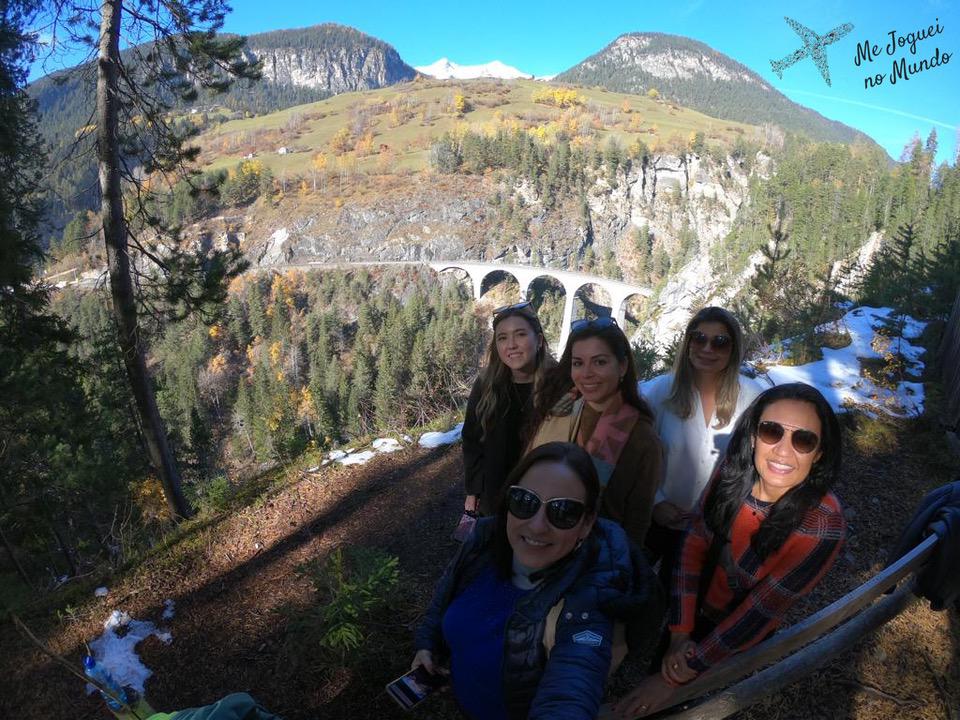 trilha em filisur viaduto landwasser