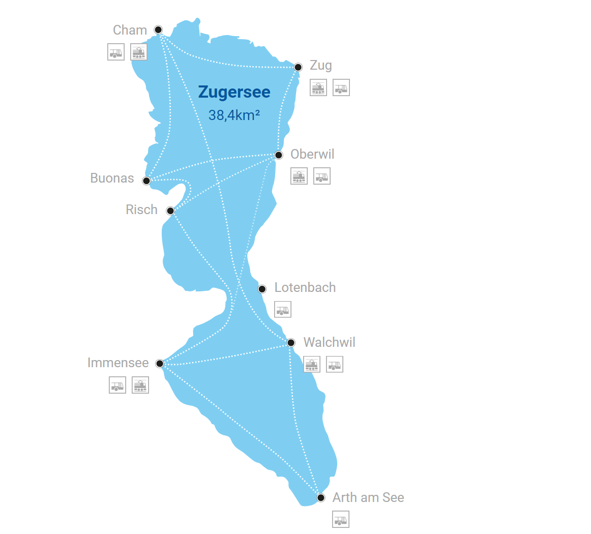 mapa lago de zug