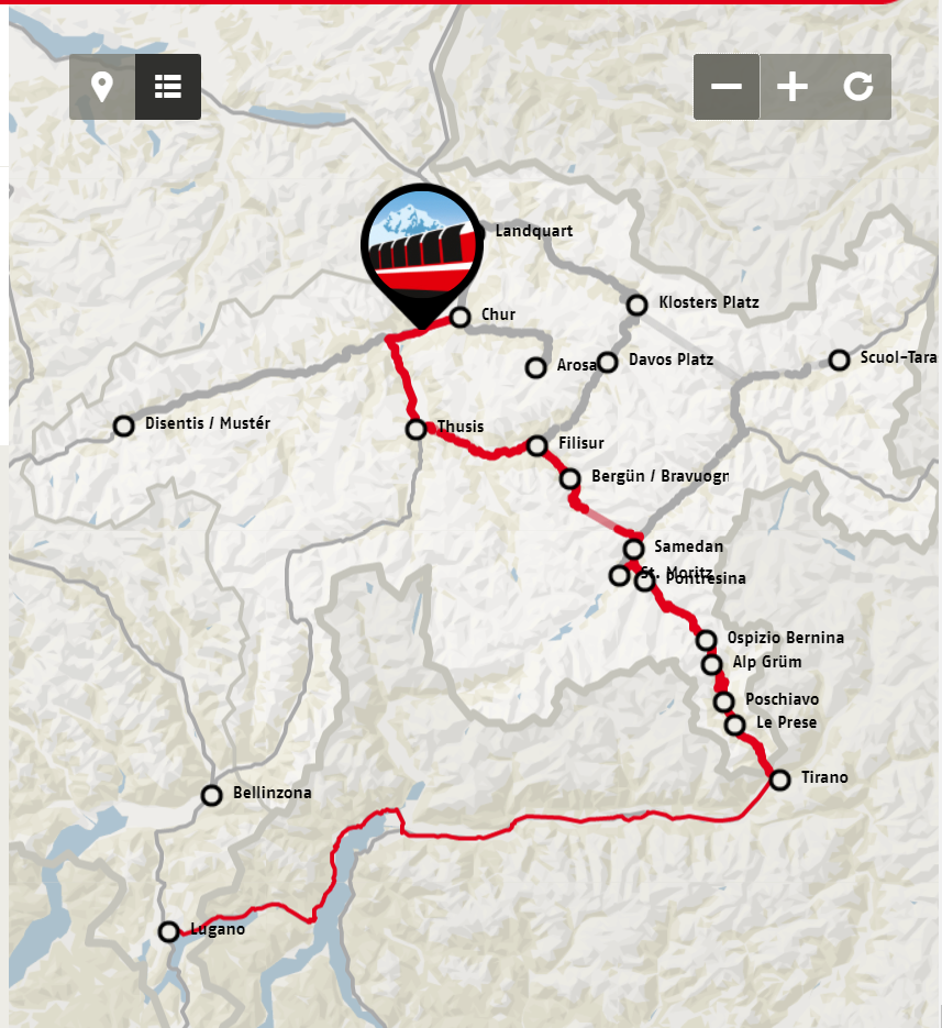 rota bernina express