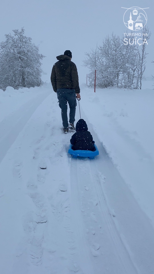 suica inverno coM Crianças